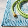 thumbnail image 3 of SAFAVIEH Courtyard Ercan Bordered Indoor/Outdoor Area Rug, Ivory/Aqua, 4' x 4' Square, 3 of 10