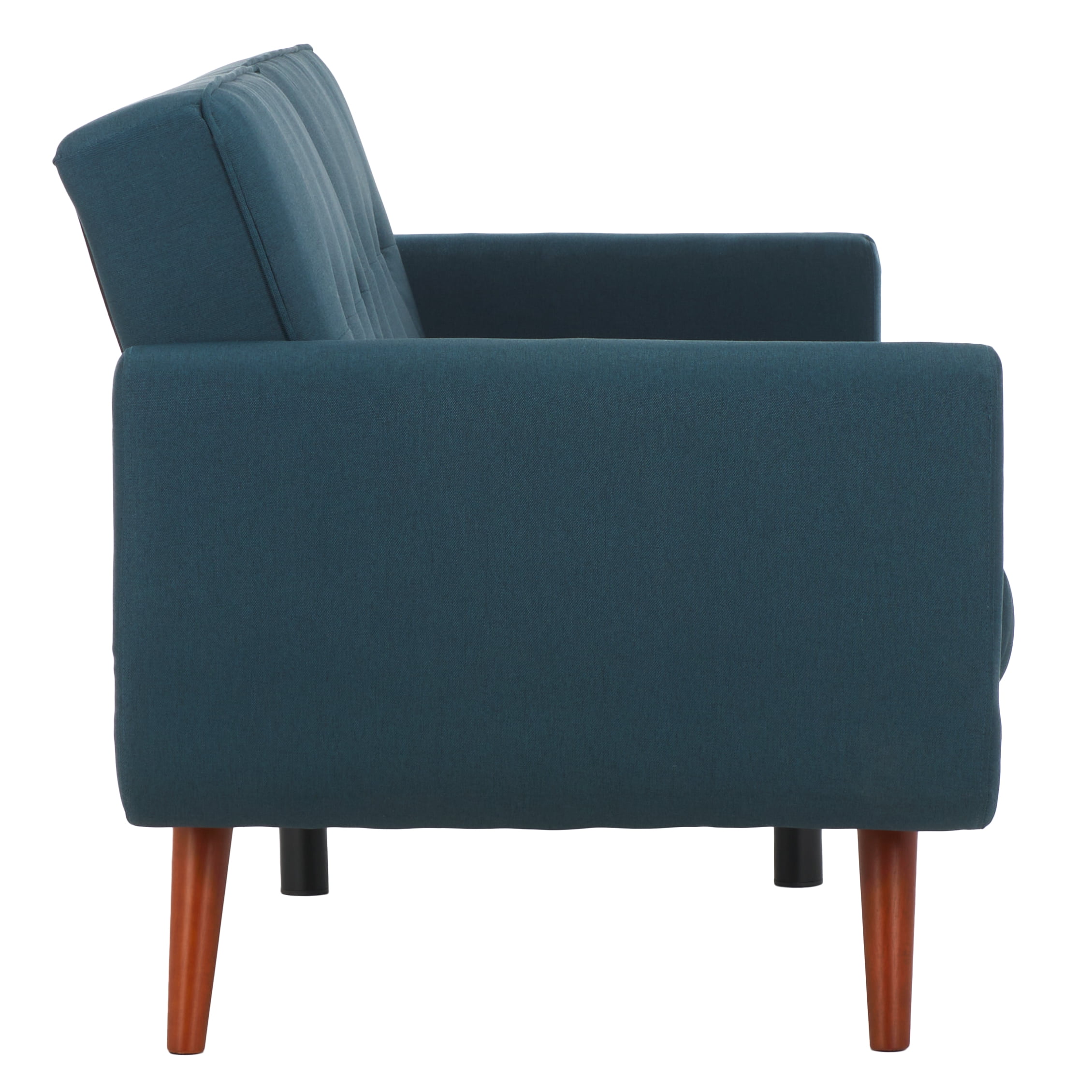 Safavieh Bushwick Mid-Century Foldable Futon Bed, Navy/Brown
