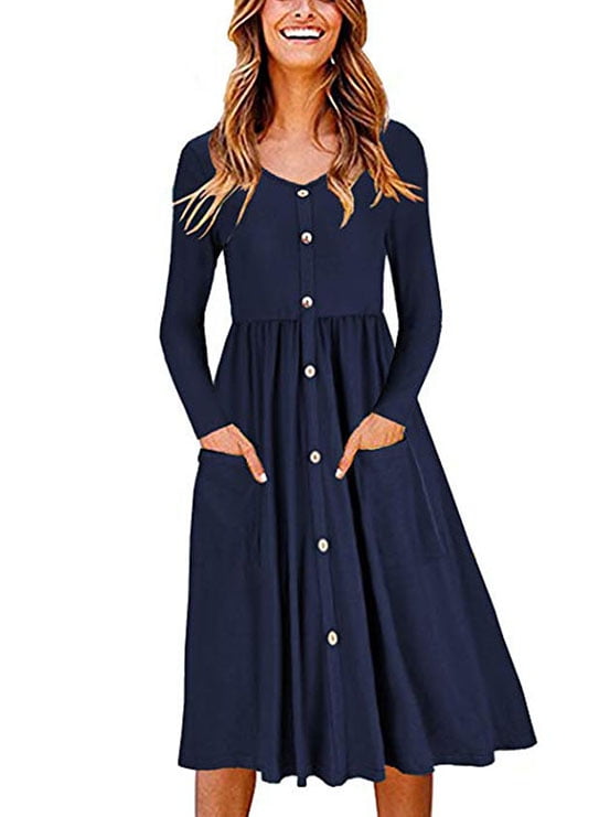 long sleeve dress with pockets