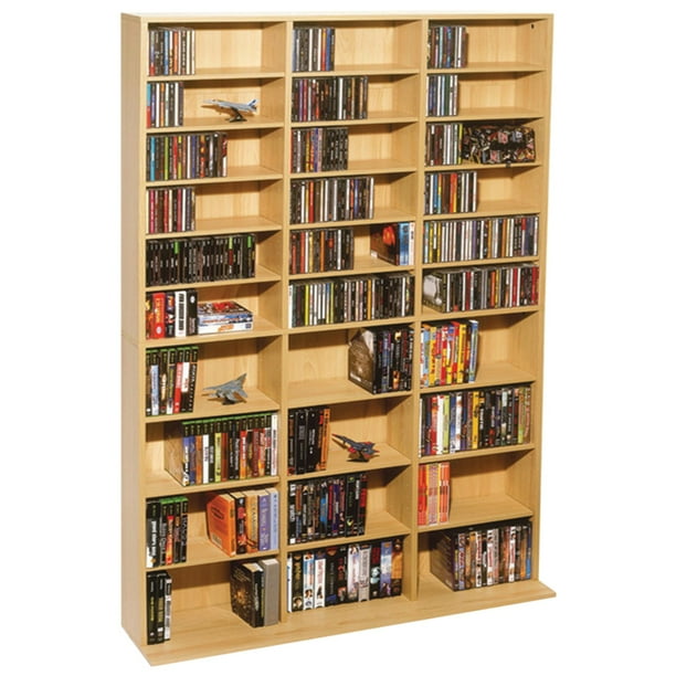 Atlantic 40"x71" Oskar Adjustable Wood Media Storage Shelf Bookcase