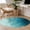Turquoise, variant on Round Area Rug 7 Ft, Black Grey Ombre Washable Non-Slip Circle Carpet for Living Room/Bedroom, Coastal Beach Modern Abstract Art Low-Profile Large Runner Mat Collection Rugs for Indoor