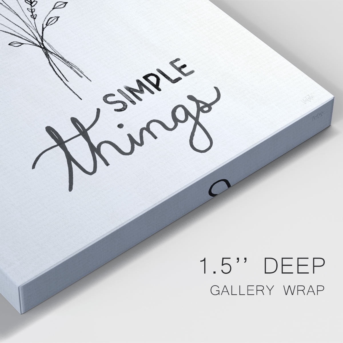 Simple Things Sketch Premium Gallery Wrapped Canvas - Ready to Hang