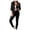 Black, variant on Women's 2 Pieces Outfits Elegant Business Casual Blazer Sets Lightweight Solid Open Front Blazers and Pencil Pant Suits Set Work Office Pants Suits Sets Size