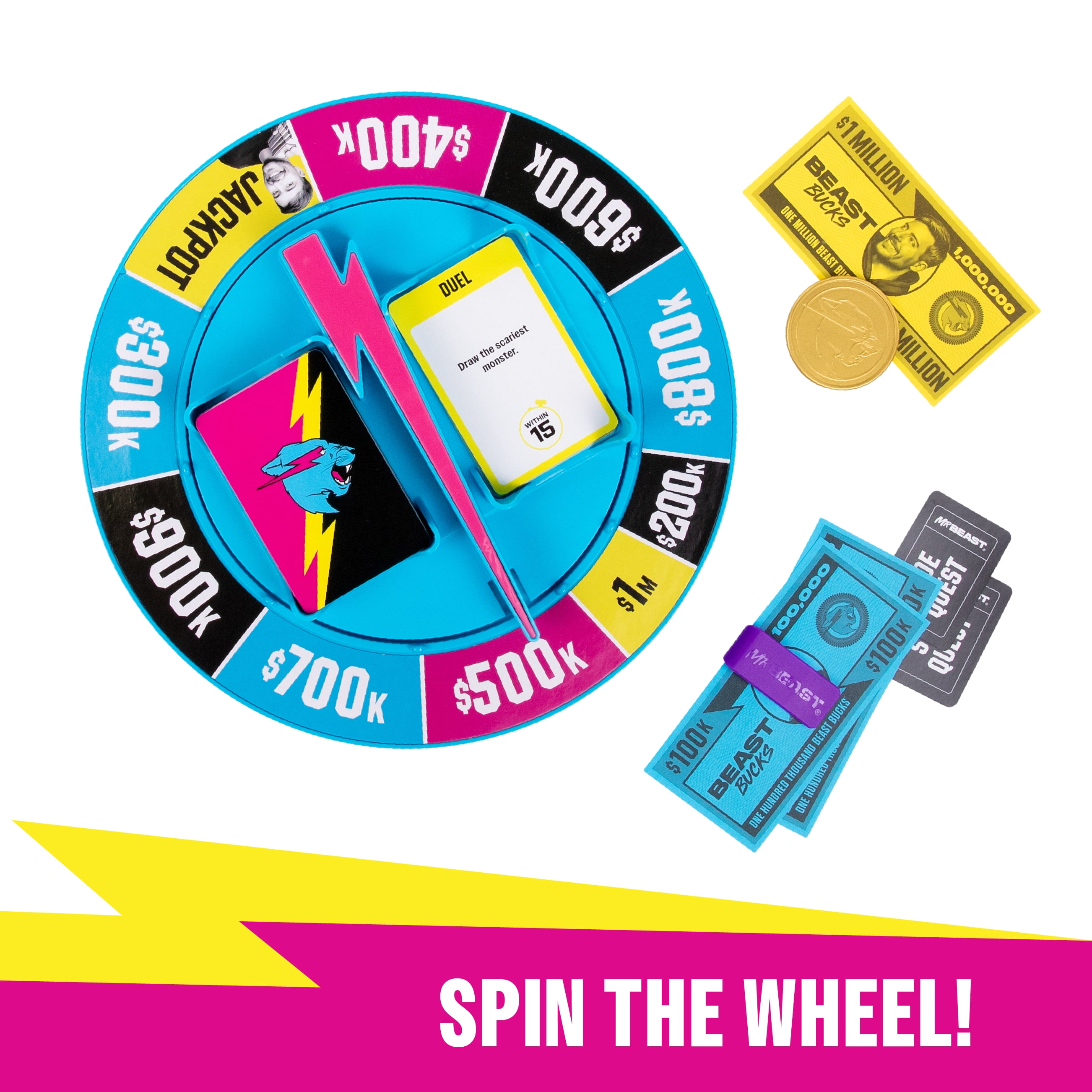 Mr.Beast The Ultimate Game. Hilarious Party Game for Friends, Challenge, Manipulate, and Bribe Your Friends to Collect Cash and Win, Ages 10+