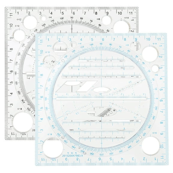 Pungan circle stencil 2pcs Drawing Template Circle Stencil Circle Ruler Circle Tracers Template For Drawing,4.72"X4.72"X0.2"