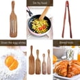 thumbnail image 3 of Juego de 6 Piezas EspáTula Madera, Teca, Utensilios Cocina Madera Resistente Al , Cucharas Antiadherentes, 3 of 5