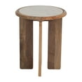 thumbnail image 2 of Sagebrook Home Modern Neutral Wood/Marble Side Table in Brown - 18" x 18" x 22", 2 of 9