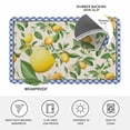 thumbnail image 3 of Summer Lemon Door Mat Indoor Outdoor, Green Botanical Watercolor Fruits Blue Non Slip Welcome Mat with Rubber Backing, Absorbent Fabric Front Door Mats Entryway Rug for Home Patio Entrance 18"x30", 3 of 9