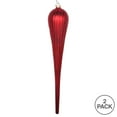 thumbnail image 3 of Vickerman 15.75" Red Matte Glitter Drop Christmas Ornament, Pack of 2, 3 of 3