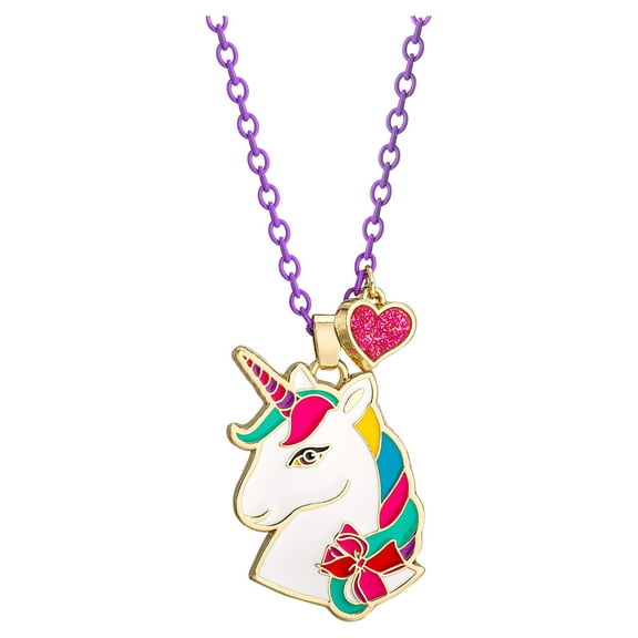 Disney-Jojo Siwa Girl's/ Tween Unicorn Necklace 16"   3" Chain