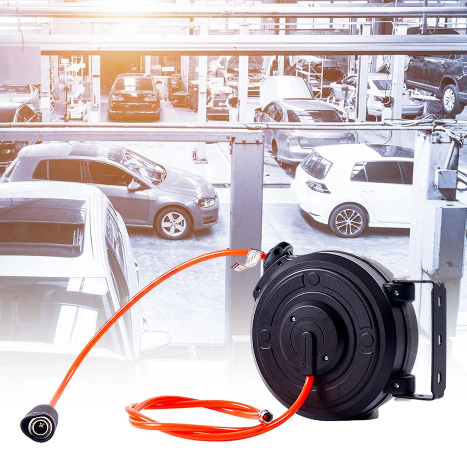 oshhni Retractable Air Hose Reel 180 degree Swivel Bracket Easy Installation for Workshop