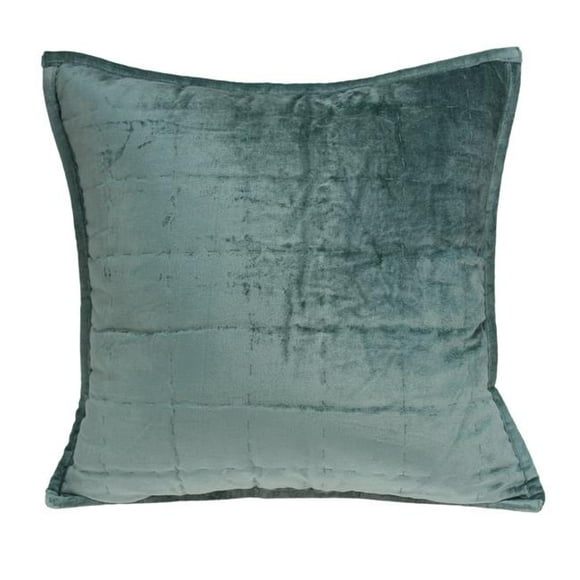 Tusha Sea Foam Square Transitional Pillow Cover with Poly Insert - 20 x 20 x 7 in.