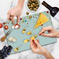 thumbnail image 4 of Colorful Cutting Board, Small Dots Like Party Celebration Print on White Backdrop Retro Style Art, Decorative Tempered Glass Cutting and Serving Board, Large Size, Multicolor, by Ambesonne, 4 of 5