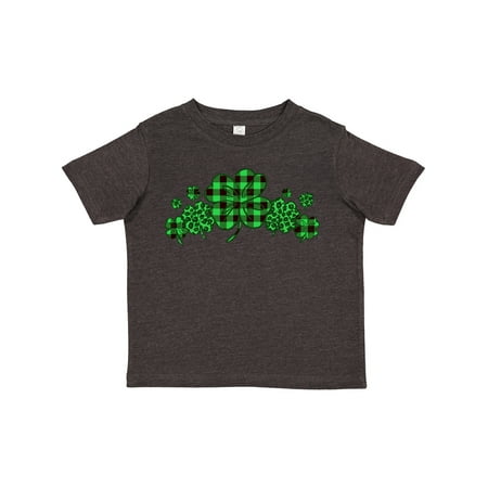 

Inktastic St. Patrick s Day Clovers in Plaid Gift Toddler Boy or Toddler Girl T-Shirt