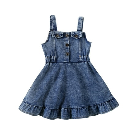 

Musuos Baby Girls Summer Romper Dress Denim Suspender Shorts Jumpsuit Overalls