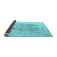 thumbnail image 2 of Ahgly Company Indoor Round Abstract Light Blue Modern Area Rugs, 8' Round, 2 of 4