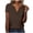 Brown, variant on Womens Summer Tops Stylish Solid Color-neck Casual Short Sleeve Top Short Sleeve-neck Top/Shirt
