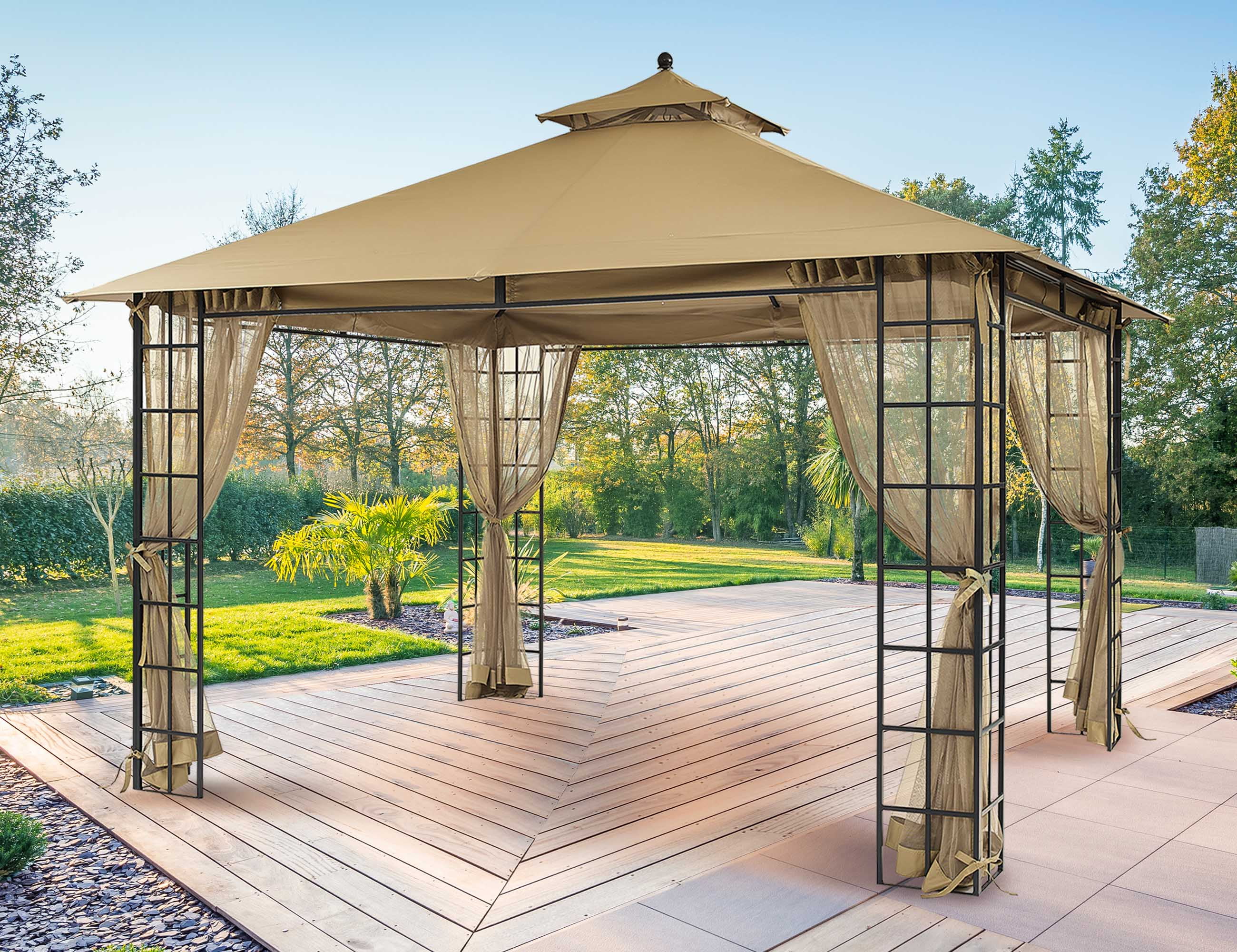Melody II 10 ft. x 12 ft. Gazebo with Mosquito Net