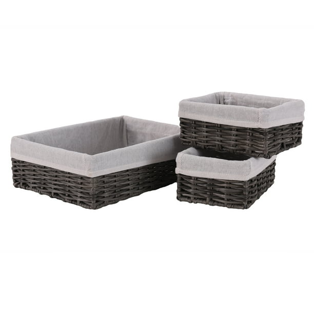 Clearance Handmade Wicker Storage Baskets Set Shelf Baskets Woven