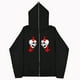 thumbnail image 3 of Sudadera de calavera oscura europea y americana para hombre y mujer, sudaderas con capucha góticas para pareja, sudadera Harajuku con cremallera de gran tamaño 2023, 3 of 5