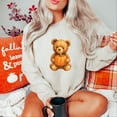 thumbnail image 3 of Watercolor Pumpkin Bear -  Womens Sweatshirt, 3 of 16
