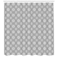 thumbnail image 3 of Ambesonne Grey Shower Curtain, Greyscale Abstract Forms Art, 69"Wx84"L, White and Grey, 3 of 3