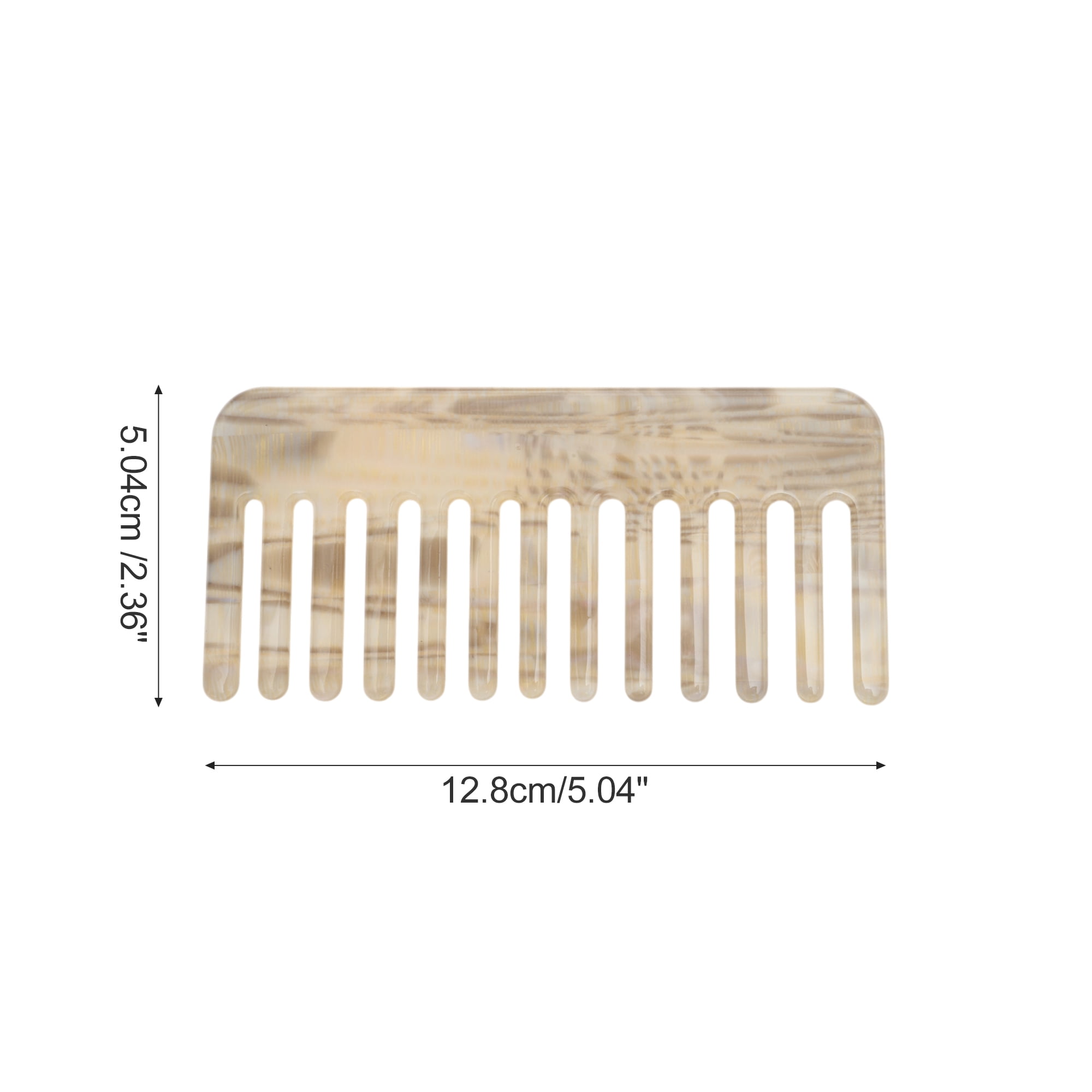 Unique Bargains 1 Pc Vintage Portable Wide Tooth Comb for All Hair Types Gray, Yellow