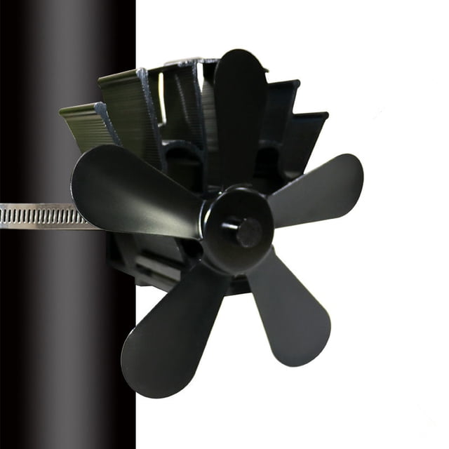 Ventilador de chimenea de pared sin imán con potencia térmica, ventilador de estufa de tubo