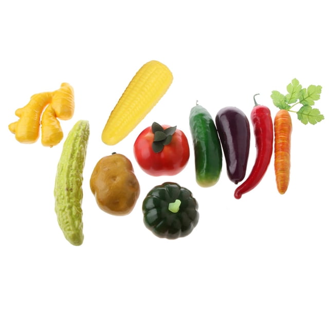 veasfak Lot of 10PCS Imitation Games Artificial Vegetables Multicolor Foam Ornament Home