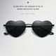 thumbnail image 5 of Sonducket Gafas de sol en forma de corazón Marco de metal dorado y lentes Tac para protección solar elegante Gafas de sol reflectantes rojas Type2 NO2, 5 of 6