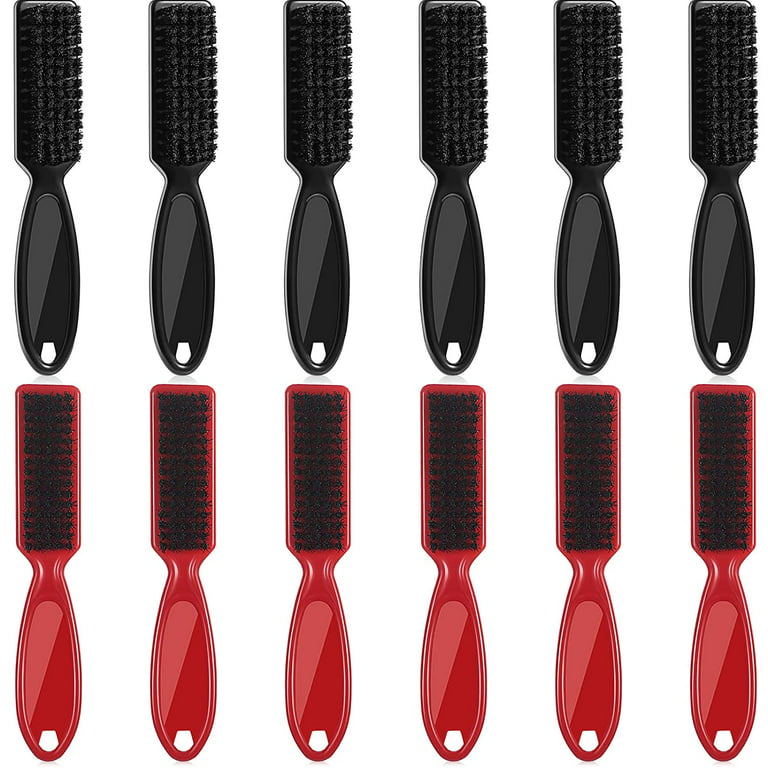 Blade Clipper Cleaning Brush Scrub Brush Barber Blade Cleaning Clipper  Nylon Brush Tool, 12 Pieces( 