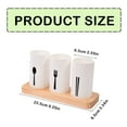 thumbnail image 3 of Uanit Kitchen Silverware Holder for Countertop, Multifunctional Upright Utensil Holder with Pine Wood Base, Detachable Kitchen Cutlery Holder Storage for Chopstick, Spoon, Fork, 3 of 8