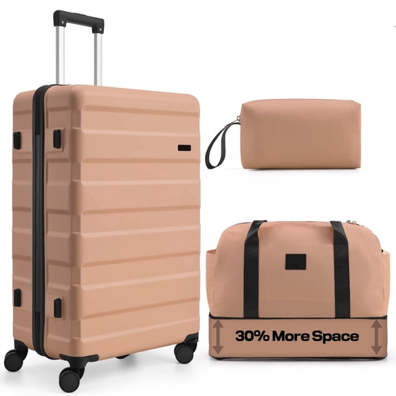 HOTEEL 3 Piece Carry On Luggage Sets,Lightweight Travel Suitcase Set with TSA Lock & Spinner Wheels