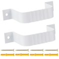 thumbnail image 1 of Correas para bajante de canalones - 2x3 blancas (paquete de 2) con soportes, 1 of 7