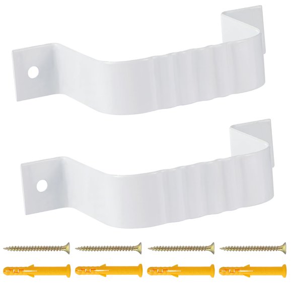 Correas para bajante de canalones - 2x3 blancas (paquete de 2) con soportes