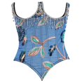thumbnail image 1 of Women Sexy Lace-Up Back Bustier for Rhinestone Tassel Embroidery Underbust Corse L, 1 of 4