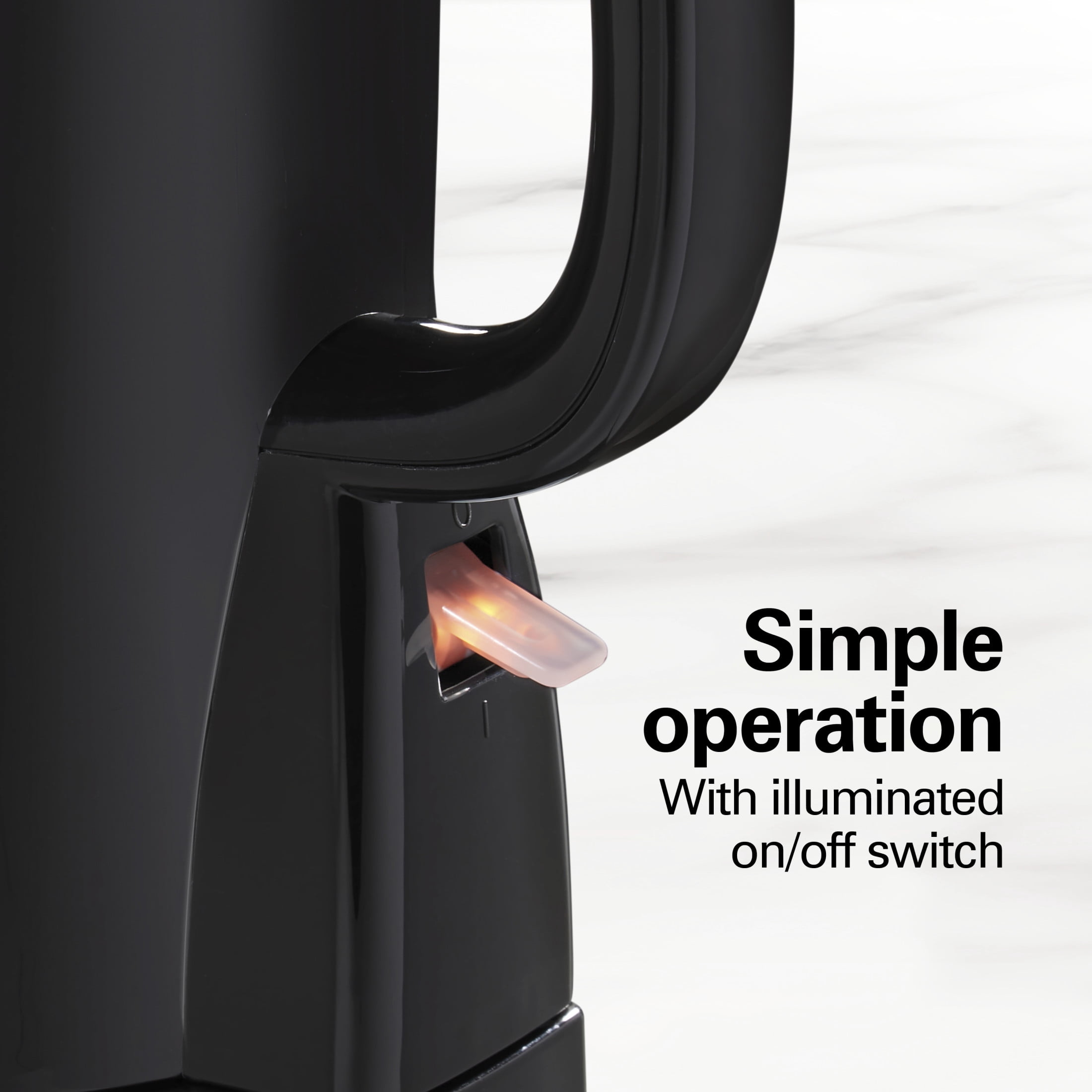 Hamilton Beach Electric Kettle, Tea & Water Kettle, 1.7L, Black
