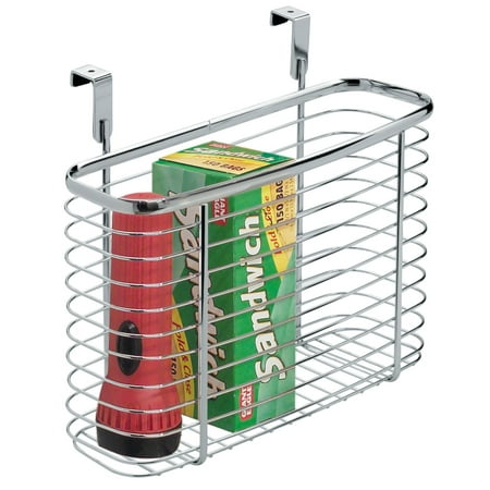 iDesign Axis Medium Kitchen Storage Organizer Over-the-Cabinet Basket, 5 x 11 x 9.75 inches, Chrome