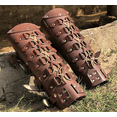 Medieval Knight Leather Gauntlet Wristband Arm Guard Armor Bracers Armband Wrist Guards Reenacment LARP Replica For Roleplay & Cosplay