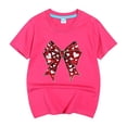 thumbnail image 5 of Toddler Girls Short Sleeve T-Shirts Cotton Soft Tees Kids Summer 24 Months 2t 3t 4t 5t 6t 7t Casual Basic Crew Neck Daily Wear Tops Gibobby,9-10 Years,Hot Pink, 5 of 5