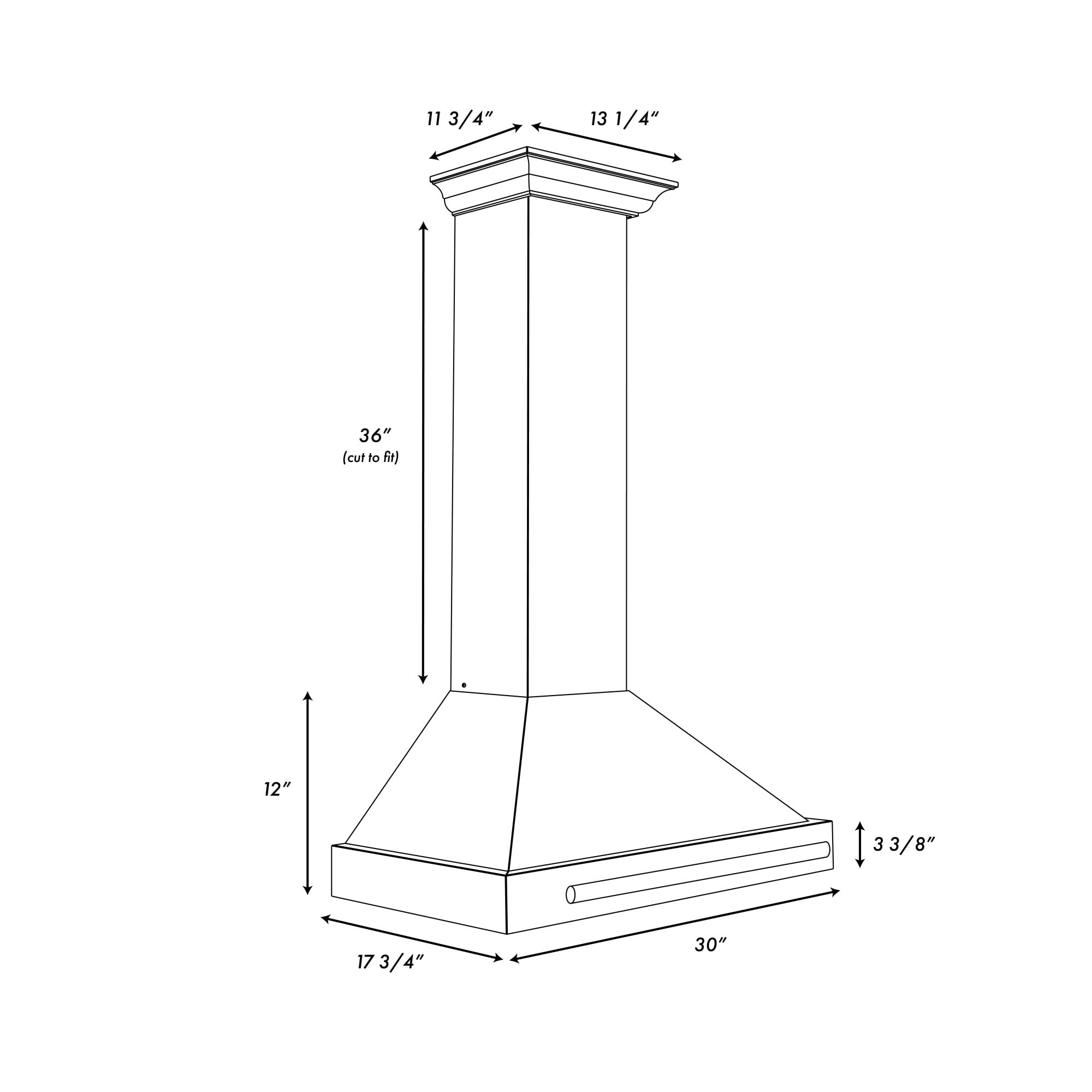 ZLINE KITCHEN AND BATH KB4STXBLM30 ducted hood