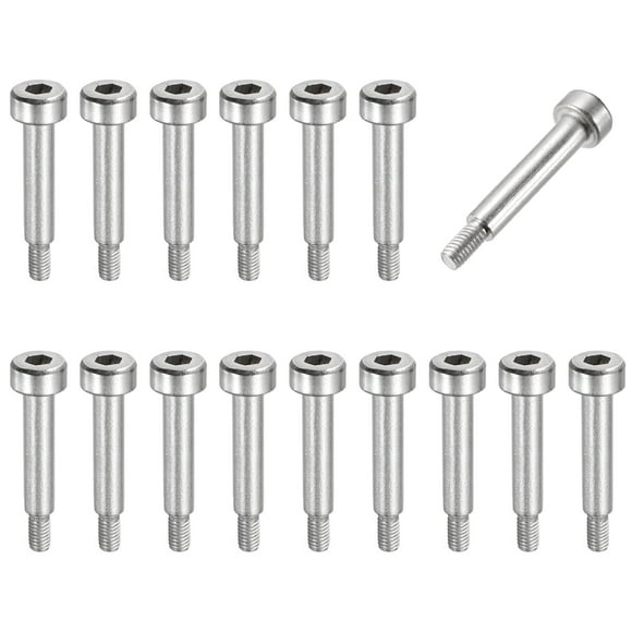 16 Pcs 304 Stainless Steel Shoulder Bolt 4mm Shoulder Dia 12mm Shoulder Length M3x0.5 Thread Hex Socket Shoulder Bolts for Hydraulic Injection Molding Machinery Industries