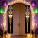 thumbnail image 4 of Decoraciones para fiestas de carnaval | Banderas y pancartas colgantes para el festival de Mardi Gras | Banderines decorativos de poliéster multicolor de 180 x 30 cm para jardín, patio o entrada, 4 of 6