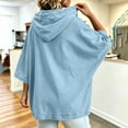 thumbnail image 4 of GaThRRgYP Waterproof Windbreaker Jacket Women Women'S Fall/Winter Solid-Color Hooded Mid-Length Sleeve Sports Sweatshirt, 4 of 7