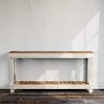 thumbnail image 3 of Easy4Home 60" Rustic Wood Console Table Hand-Made, White, 3 of 7