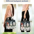 thumbnail image 4 of FORMRS Womens Corduroy Tote Bag Crossbody Shoulder Handbag with Pocket, Green Snowmen, 4 of 7