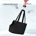 thumbnail image 5 of 14.17 x 11.81 x 9.05 inch Large Dog Outing Bag with Wide Shoulder Strap Portable Handbag for Pets Up to 3.33lb Taffeta Material Comfortable Carry (Black), 5 of 8