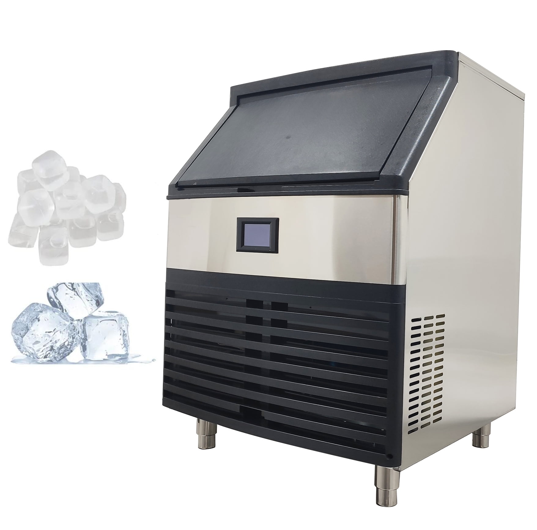 150KG 126 pcs Commercial Ice Maker Auto Clear Cube Ice Making Machine with Filter