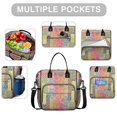 thumbnail image 2 of OBREWU Pioneer Flower Womens Lunch Box for Work,Insulated Large Pioneer Flower Lunch Bag for Women,Loncheras Para Mujer,Leakproof Adult Lunch Bag for Work,Beach,Travel,Picnic,Camping, 2 of 7