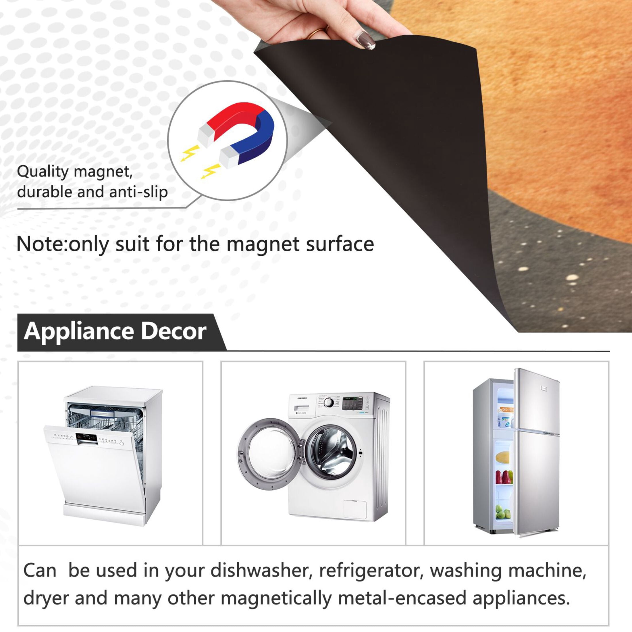 Dishwasher Magnetic Sticker 23x26 Inch Refrigerator Magnetic Sticker Washing Machine Magnetic Sticker Kitchen Panel Magnetic Sticker Home Decor Halloween Castle